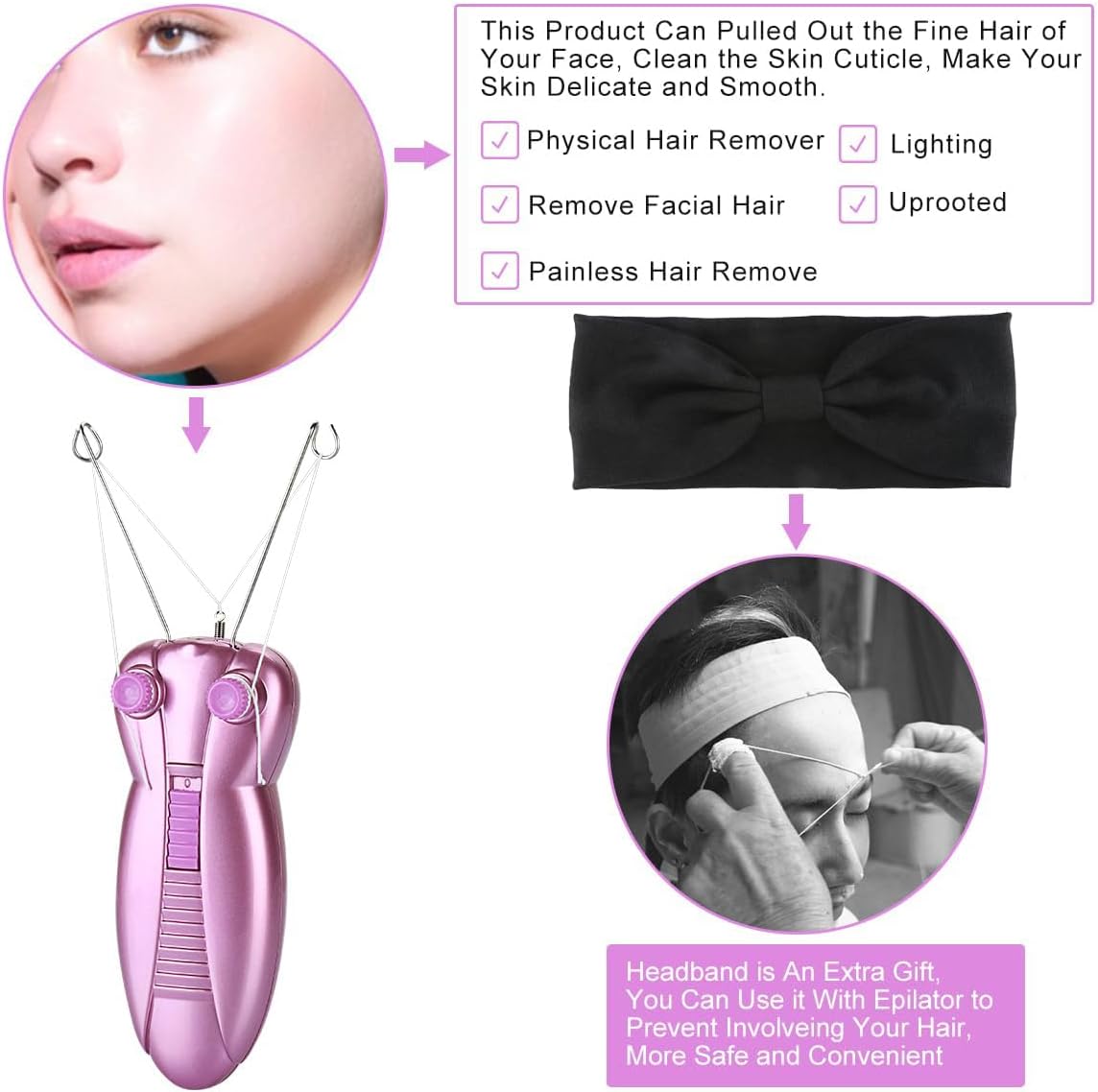 Ladies Facial Epilator Electric Ladies